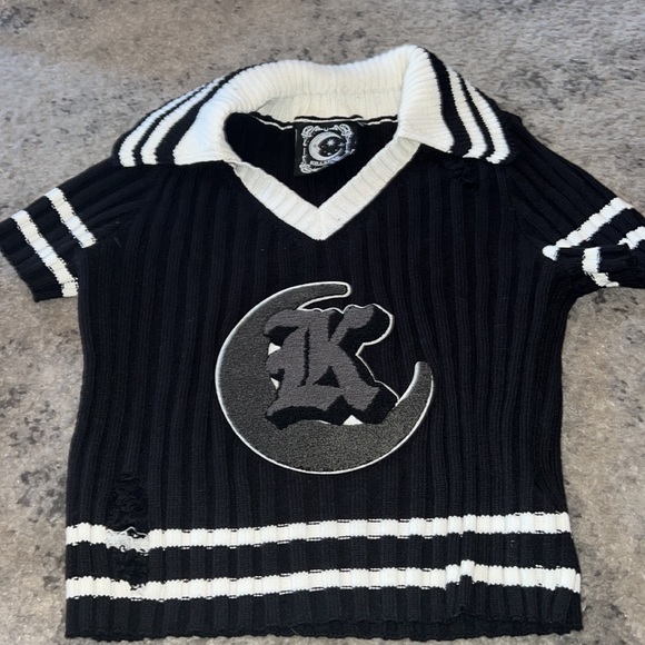 GLOOMSDAY KNIT CROP TOP - Killstar - Medium - Picture 3 of 3